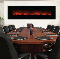 An electric fireplace that fits into corporate, commercial or residential settings