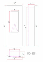 Clearances for electric firpelace.