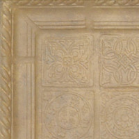 Fine Italian design detail marks the tile look cast into this beautiful Stone Fireplace Mantel.