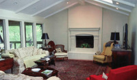 Vanderbilt with extra Riser Panels facing the raised hearth