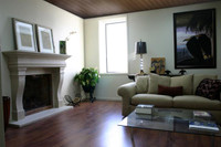 Custom Bedford mantel.