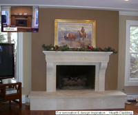 Custom Corbel stone surround.