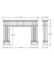 Specifications for the Monticello stone mantel.