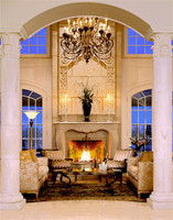 Lorraine stone fireplace mantel
