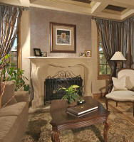 Lorraine thin cast stone Fireplace Mantel.  French