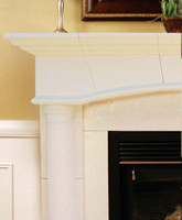 Barton Stone Mantel - detail