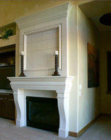 Over mantel with square top.