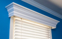 Ashton wood cornice, painted white