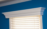 The Ashton custom white cornice.