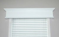 Colony window cornice in semi gloss white