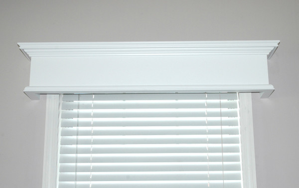Colony window cornice in semi gloss white