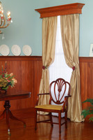 Plymouth cornice, features dentil molding