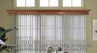 Extend the length of the cornice with a keystone.