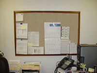 Framed Tack boards work well at home or in the office