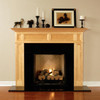 Concord fireplace mantel with a natural finish in maple.