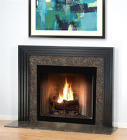 Contemporary surround with cascading ledges.