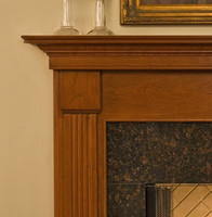 The Franciscan mantel shown in cherry.