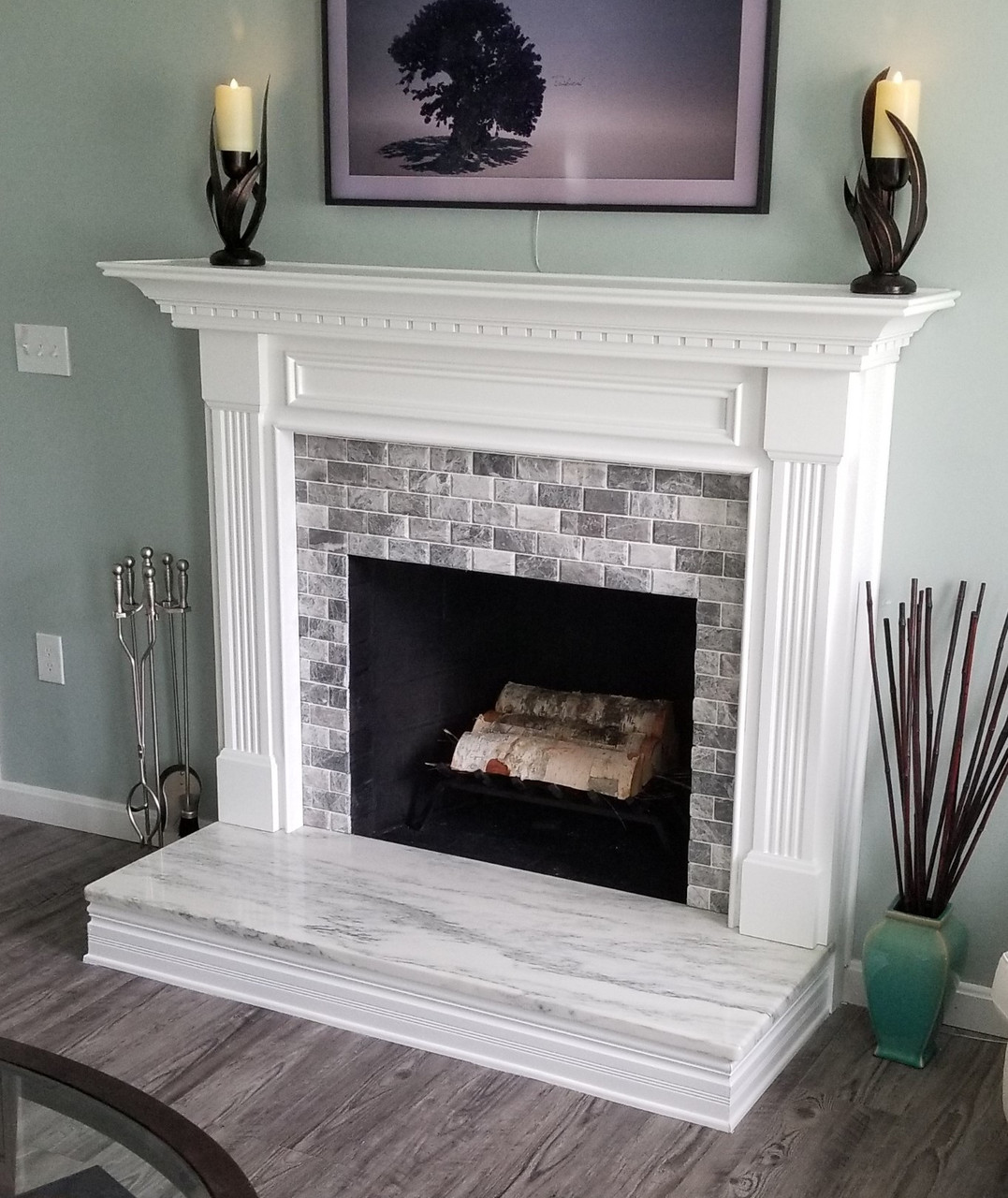 how to classical fireplace mantel decoration