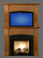 Hartford overmantel with tv.