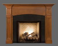 The Hartford mantel has a 2 1/2" arched breast plate.