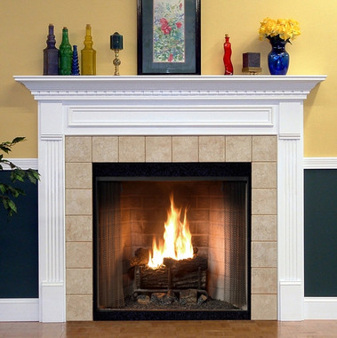 Beautiful moldings and details add elegance to the Hillsboro mantel.