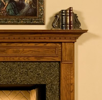 Dentil molding under the mantel shelf