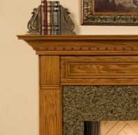 Picture frame molding in the mantel header area