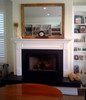 This fireplace mantel was a key part of this room remodel