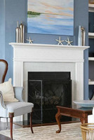 The Monticello wood fireplace mantel makes a statement