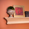 The Manorville fireplace mantel shelf, in our Hazelnut Glaze finish