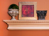 This fireplace mantel shelf is a beauty, with egg and dart molding details