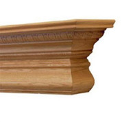 Beautiful egg and dart details are featured on this fireplace mantel