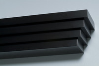 Simple straight lines mark this Modern mantel shelf.