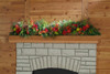 Western Red Cedar Shelf, with rough sawn finish, mantel decorated for the holidays