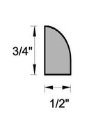 Rounded Shoe Molding. Free Shipping if ordered with wainscot kit