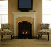 Custom Cambridge with tv above.