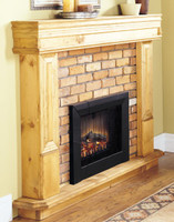 Installed in a fireplace opening, the DFI23TRIMX firescreen trim package finishes the installation of a DFI2309 or DFI2310 Insert or use it to conceal years of fireplace use. (note:  brick facing and wood mantel/hearth not included.)