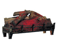The DuraFlame electric log insert fits into an existing fireplace.  Looks real whether "flames" are turned off or on.