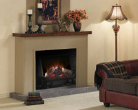 A fireplace, hearth and cabinet mantel can be built to house the 24FI061 Electric Fireplace Insert, by Classic Flame.