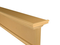 Top trim is raised up above the shelf to provide a protective edge.