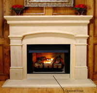 "Riser, only" typically for installations on the wall below a firebox.  May be puchased in bulk for facing ends and front of a raised hearth platform.