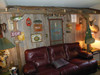 Weathered Cedar was used on a feature wall in this rec room makeover 