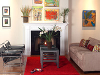 The Harrisburg mantel shown in semi gloss white.