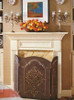 This fireplace mantel is shown for design inspiration