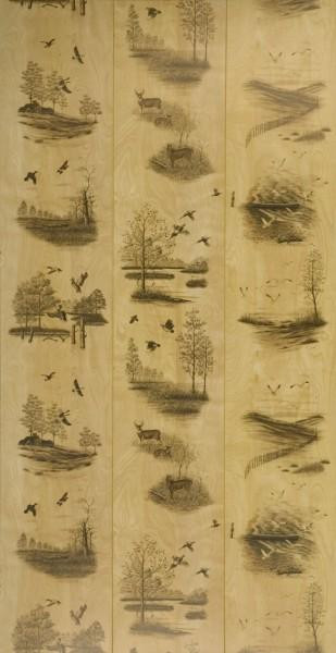 Natural Woods 4 x 8 Hunting Paneling featuring deer, ducks and other waterfowl