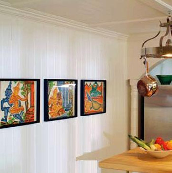 Paintable or stainable 4" pattern birch veneer beadboard