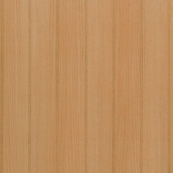 Red Oak Veneer 4" pattern beadboard Paneling.  Ready to finish!