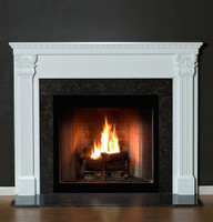 The Olympia has acnathus capitals above the fluted legs.
