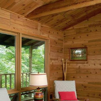 Western Red Cedar plank wall paneling
