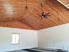Western Red Cedar paneling applied to a ceiling